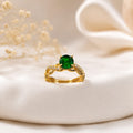 Emerald Crystal Twist Ring