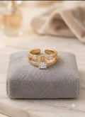 Elegant Dual-Stone Adjustable Ring