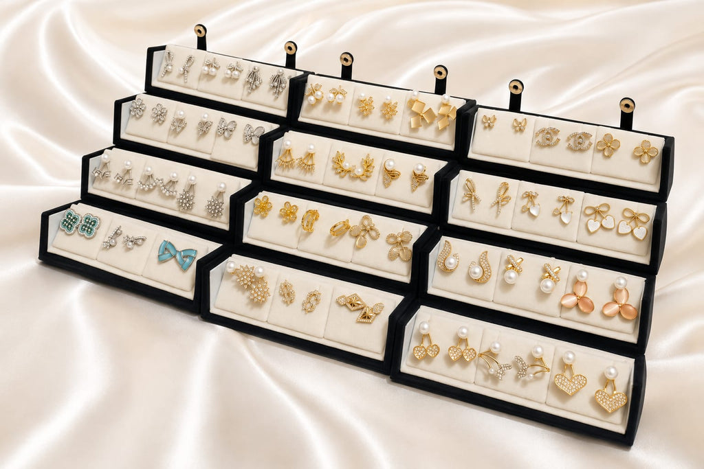 12 Tops Combo – Elegant Earrings Collection
