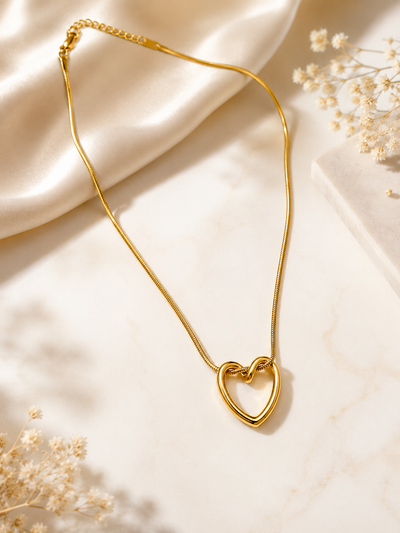 Elegant Gold Heart Necklace