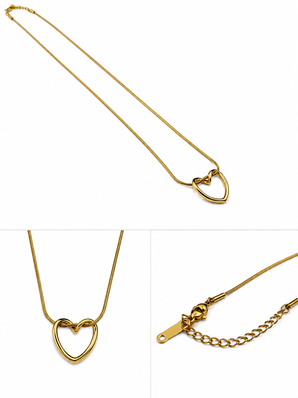 Elegant Gold Heart Necklace