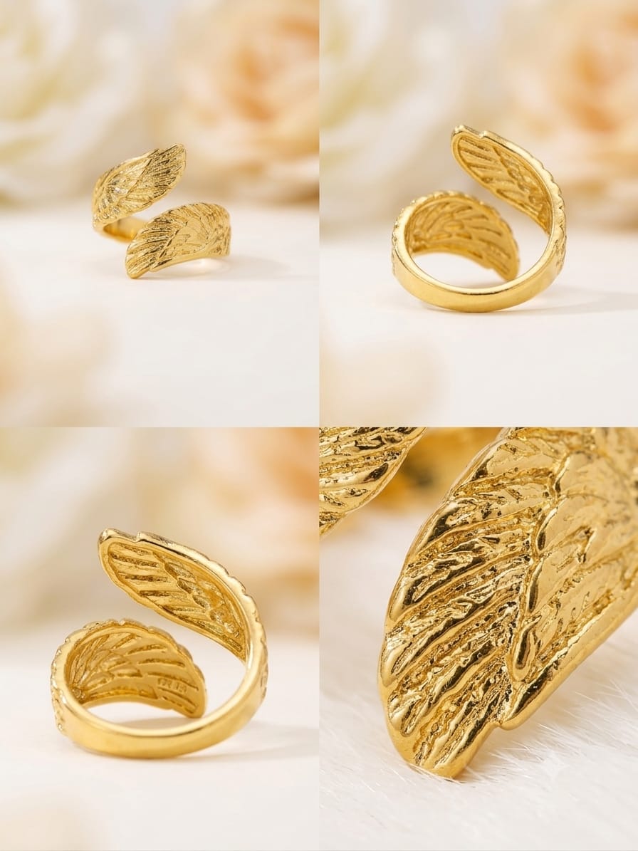 Golden Leaf Adjustable Ring
