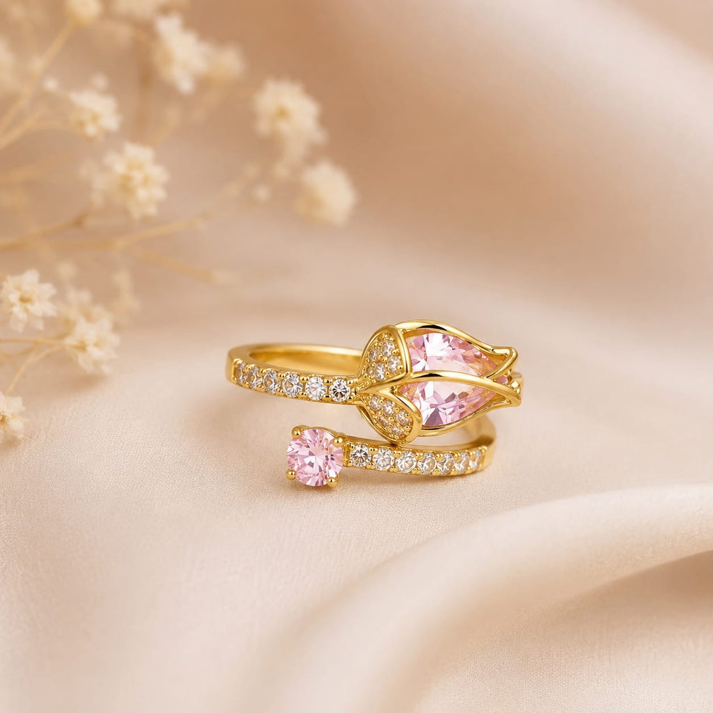 Pink Blossom Adjustable Ring