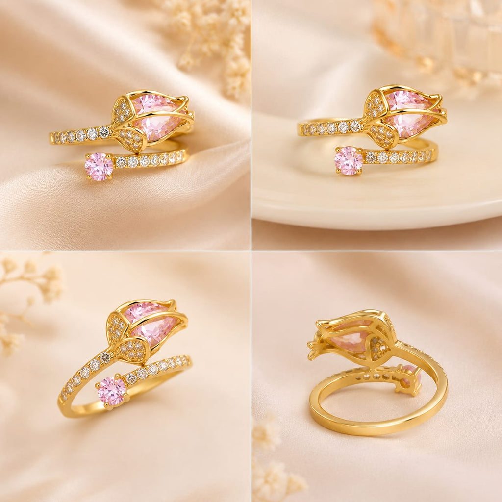 Pink Blossom Adjustable Ring