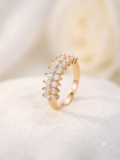 Crystal Blossom Adjustable Ring