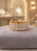Luxury Double Row Crystal Band Ring