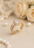 Royal Emerald Cut Halo Ring