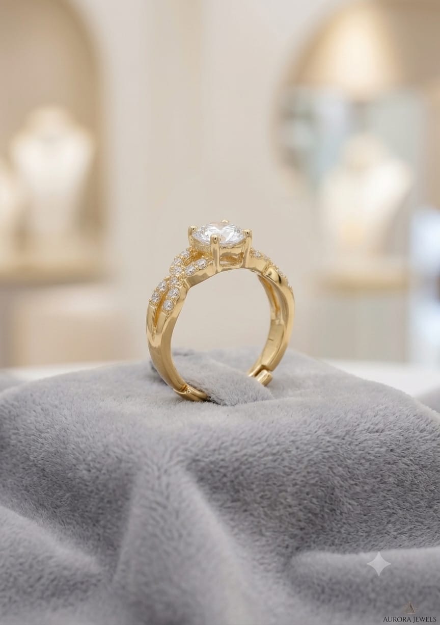 Infinity Solitaire Crystal Ring