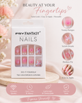 FSY Fantasy 12 Pcs Stylish Press-On Nails – Pink Nail Art Set