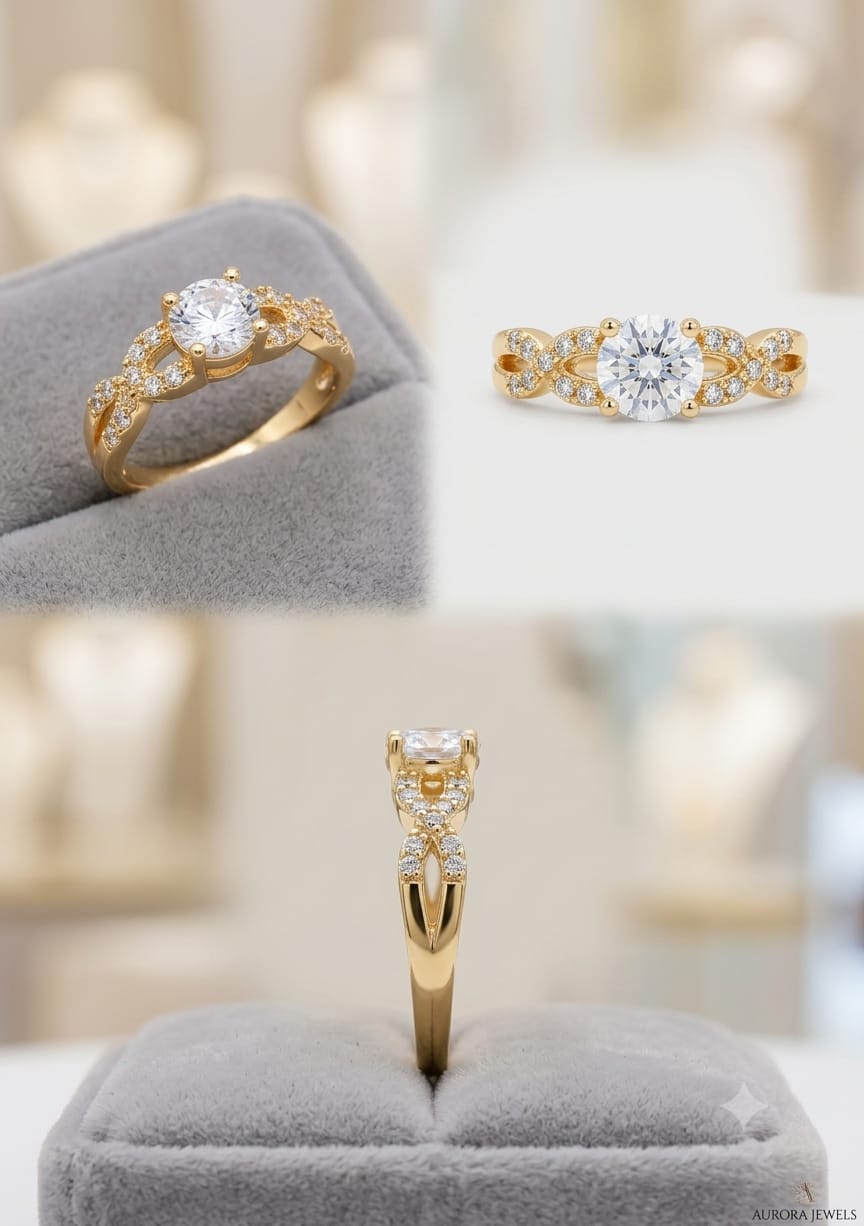 Infinity Solitaire Crystal Ring