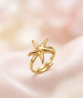 Golden Starfish Adjustable Ring