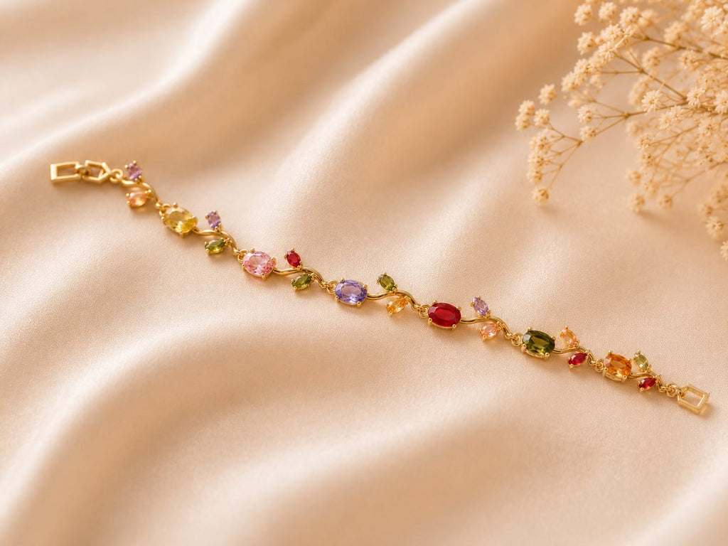 Multicolor Crystal Tulip Bracelet