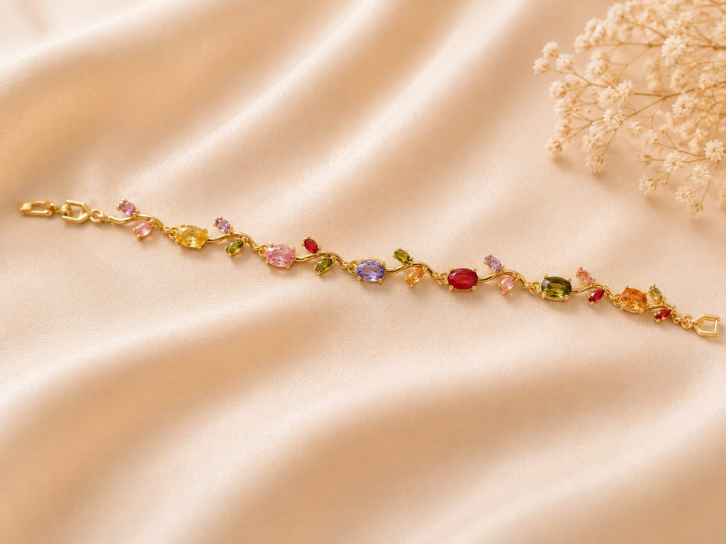 Multicolor Crystal Tulip Bracelet
