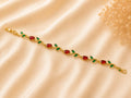 Tulip Ruby Green Crystal Bracelet