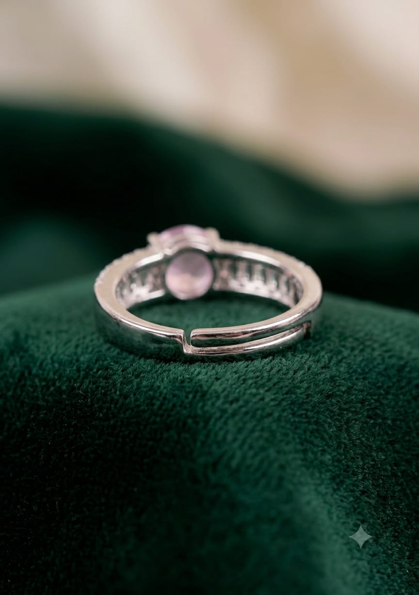 Elegant Rose-Pink Centerpiece Ring